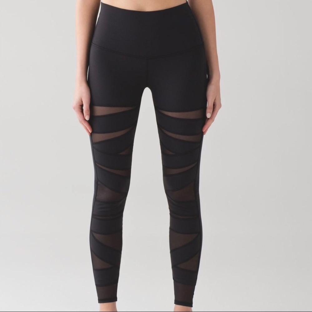 lululemon hi-rise wunder under pant (tech mesh)